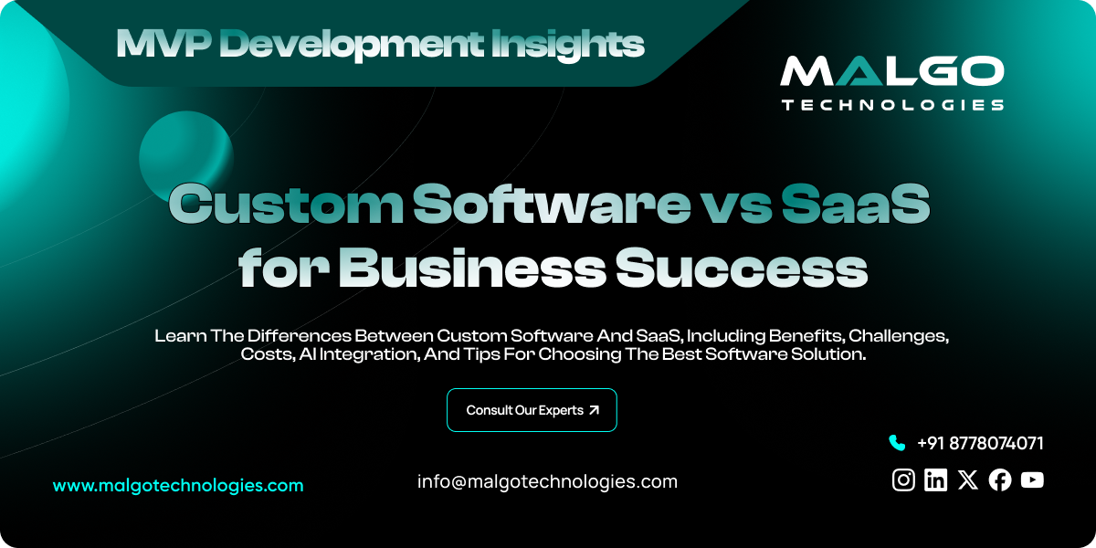 Custom Software vs SaaS Comparison Custom Software vs SaaS Comparison